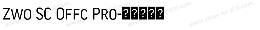 Zwo SC Offc Pro字体转换